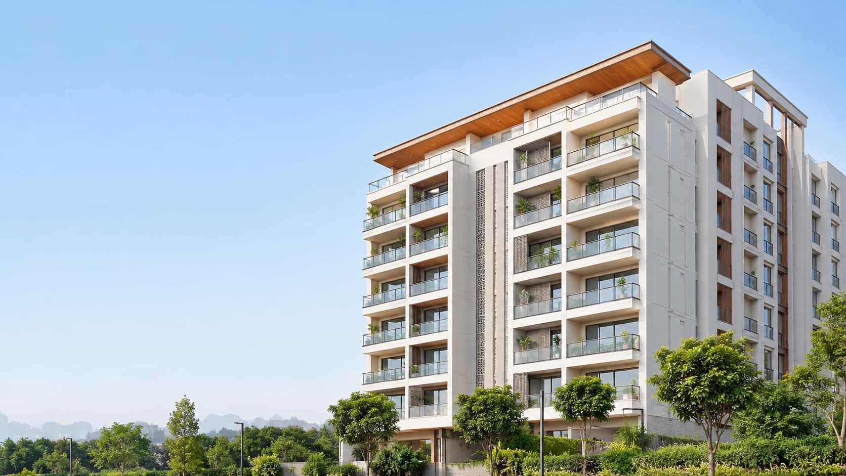 Modern residential building in Nanded, Maharashtra